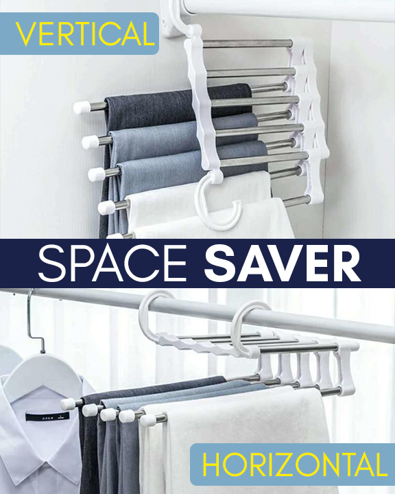 Perchero plegable para organizar pantalones