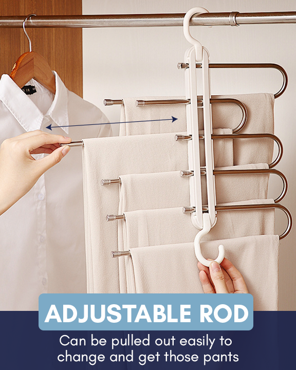 Perchero plegable para organizar pantalones
