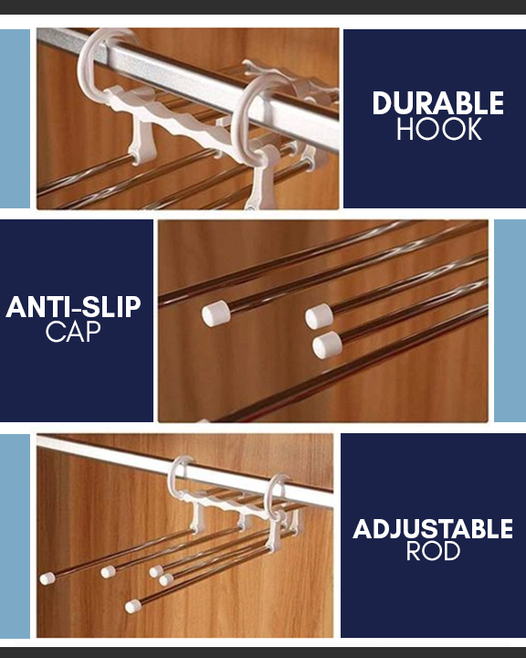 Perchero plegable para organizar pantalones