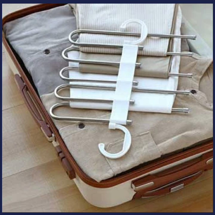 Perchero plegable para organizar pantalones