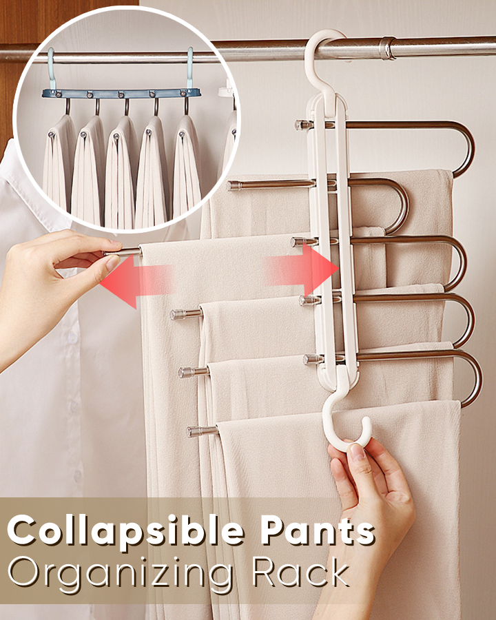 Perchero plegable para organizar pantalones