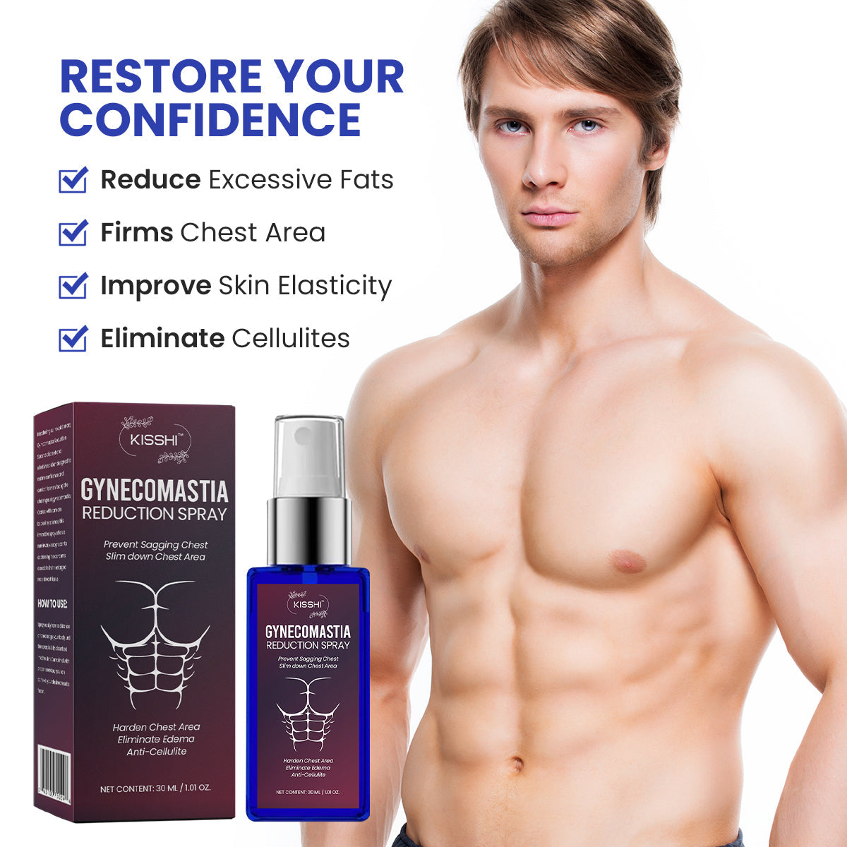 🔥KISSHI™ Gynecomastia Reduction Spray