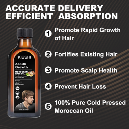 KISSHI™ ZenithGrowth Moroccan Hair Oil